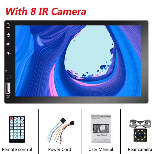 Car Stereo Supports CarPlay Android Auto Head Unit with Rear View Camera, Bluetooth, 7" Touch Screen Car Stereo Radio Car Play