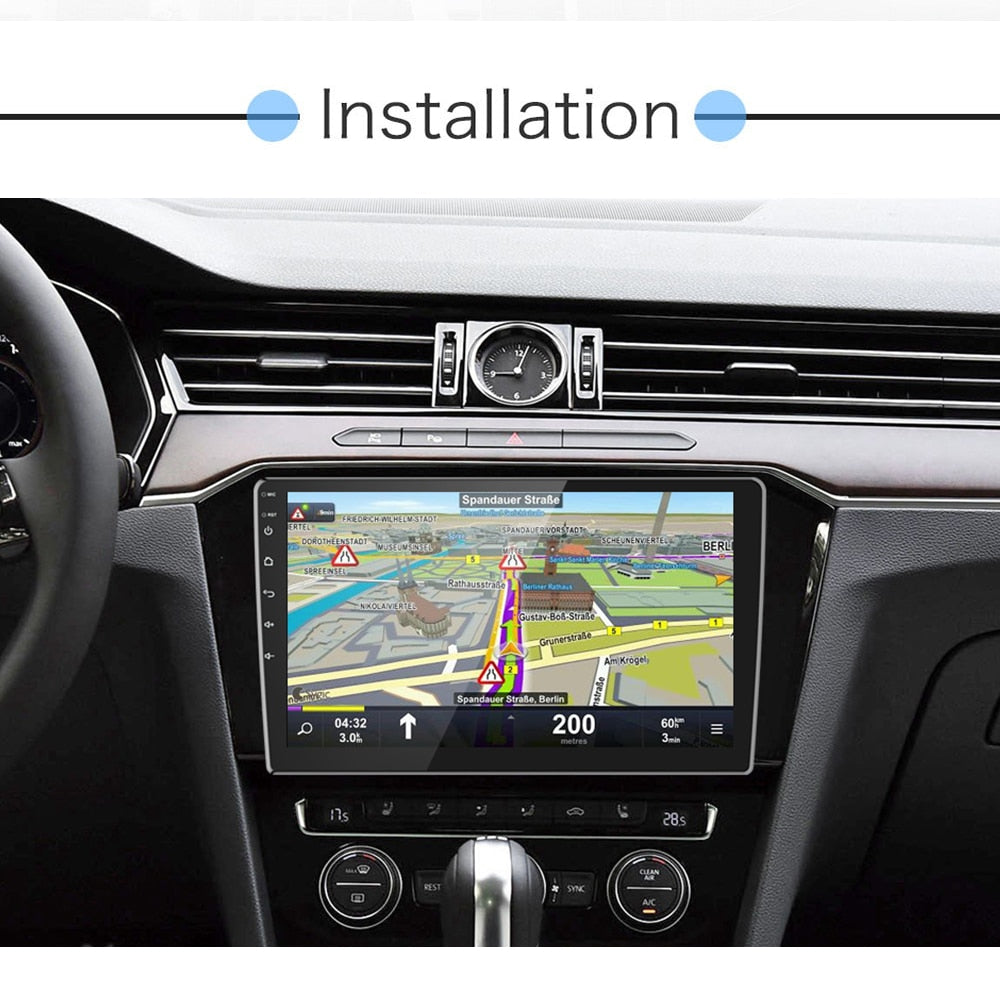 2 DIN Car Stereo Radio 10.1"Touch Android MP5 Player Bluetooth Rear View Camera