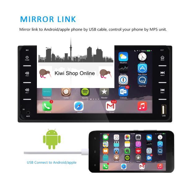 Toyota Size Car Stereo Head Unit, Bluetooth, Hands Free, Radio, Video Player