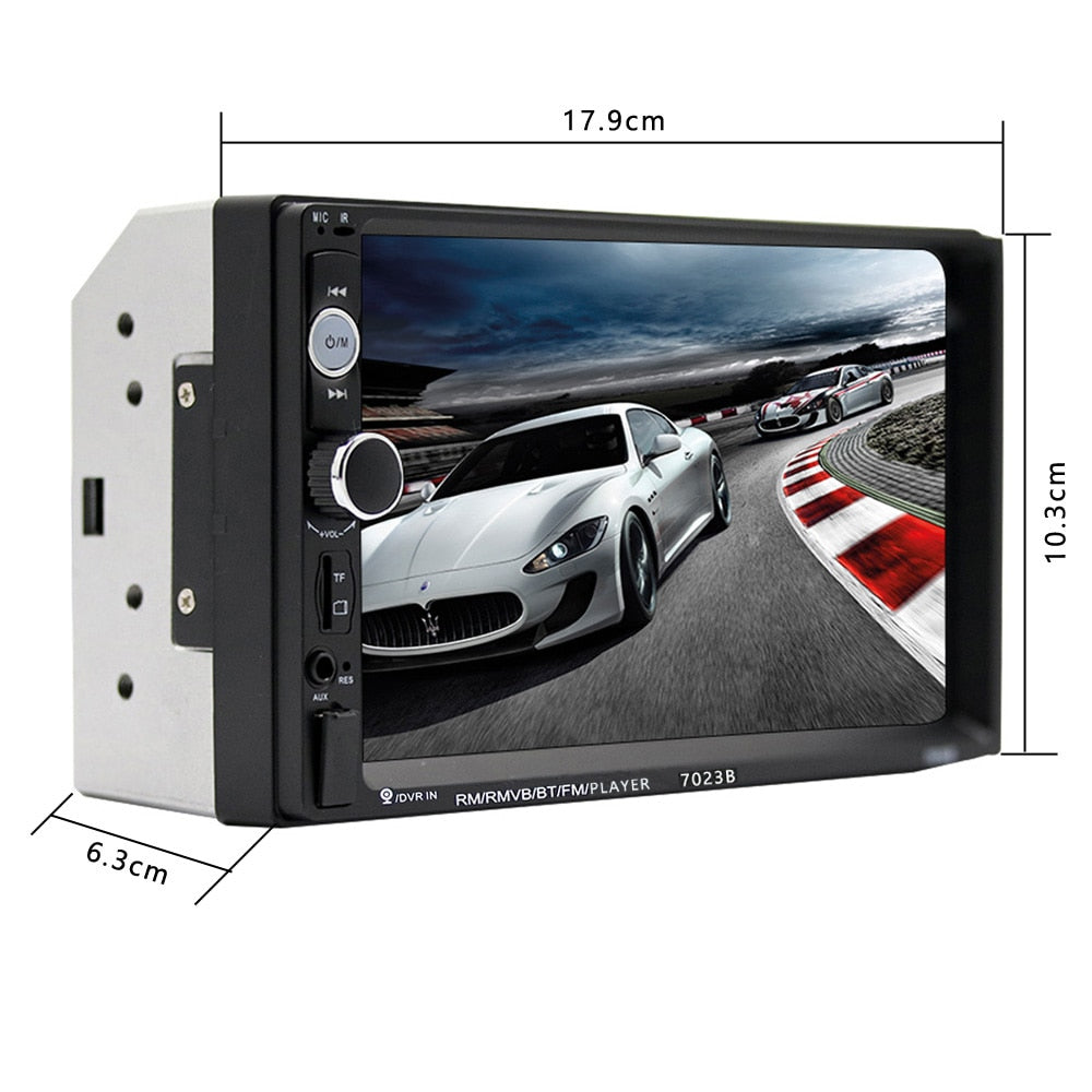 Double Din Car Stereo Carplay + Rear View Camera, Wired Apple CarPlay Android Auto, Bluetooth