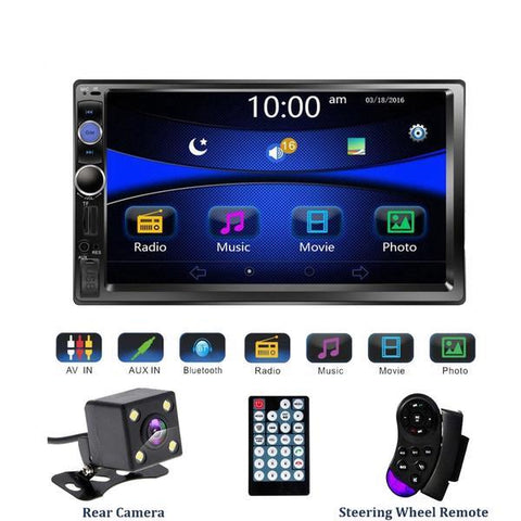 **WEEK SPECIAL** Car Stereo 2 DIN 7 inch Apple CarPlay Android Auto Head Unit with Rear View Camera, Bluetooth Ex P0329S