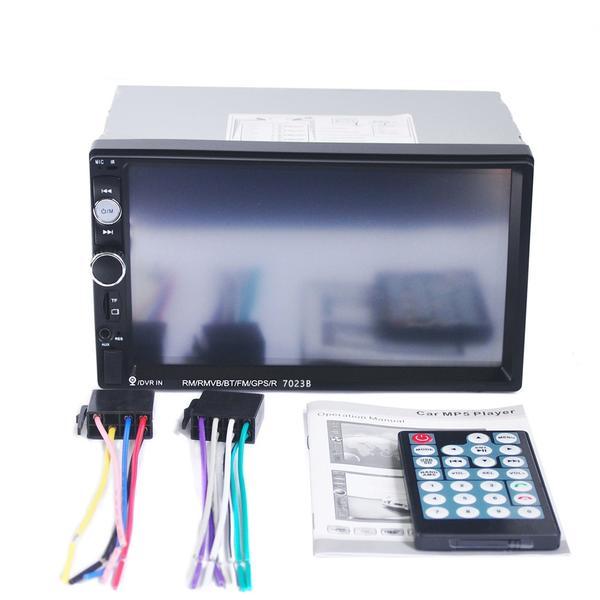 Double Din Car Stereo Carplay + Rear View Camera, Wired Apple CarPlay Android Auto, Bluetooth