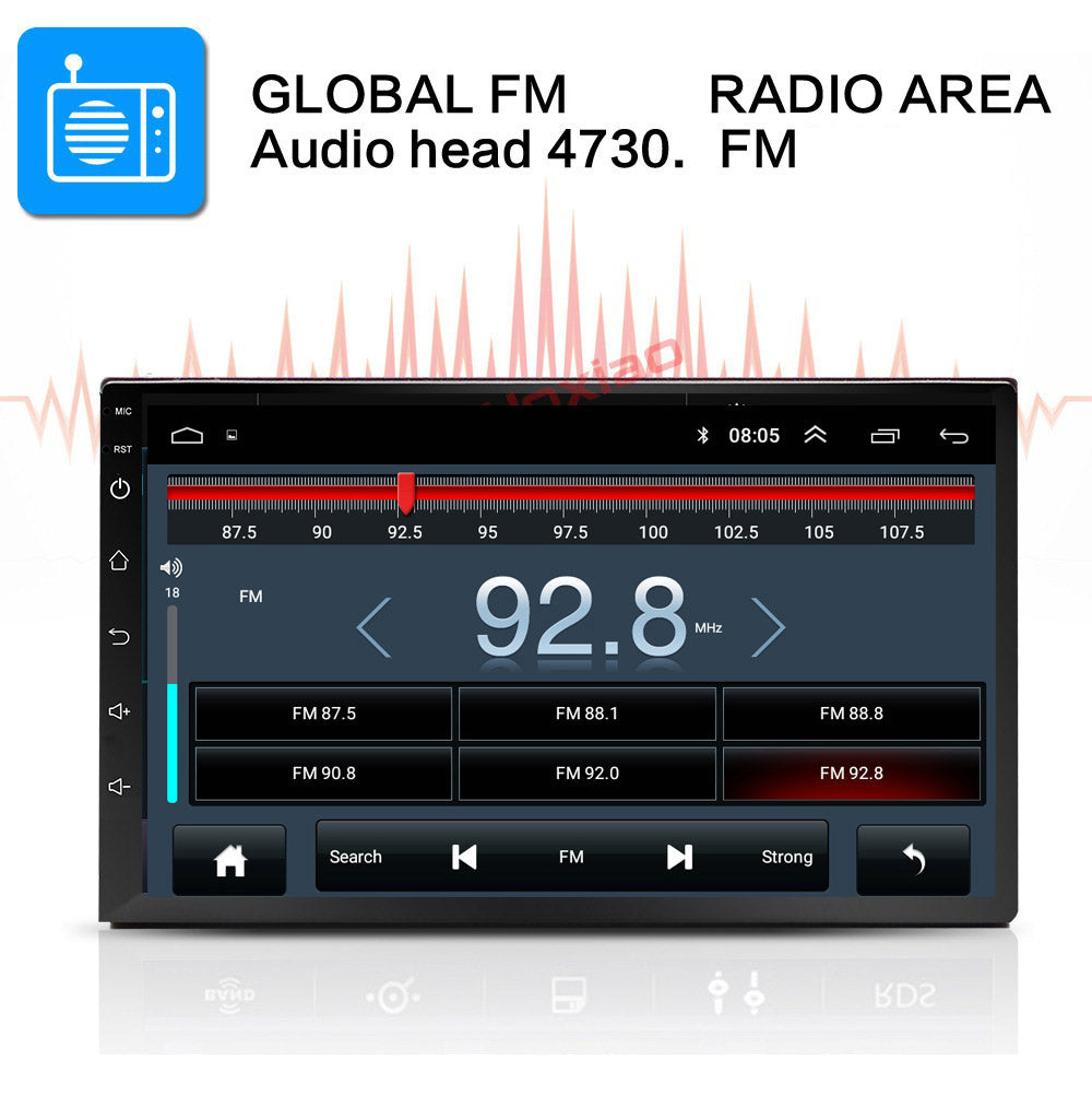 Android 8.1 Car Stereo 2 DIN 7” CarPlay and Android Auto + Universal ISO Harness, GPS Navigation, Rear Camera, Bluetooth, USB