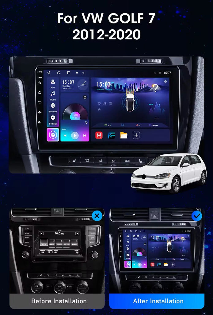 2+32G Android Car Stereo For VW Golf MK7 + Reverse Camera, Supports Apple CarPlay And Android Auto, Online NZ Map, Car Head Unit For VW MK Golf 7 GTI