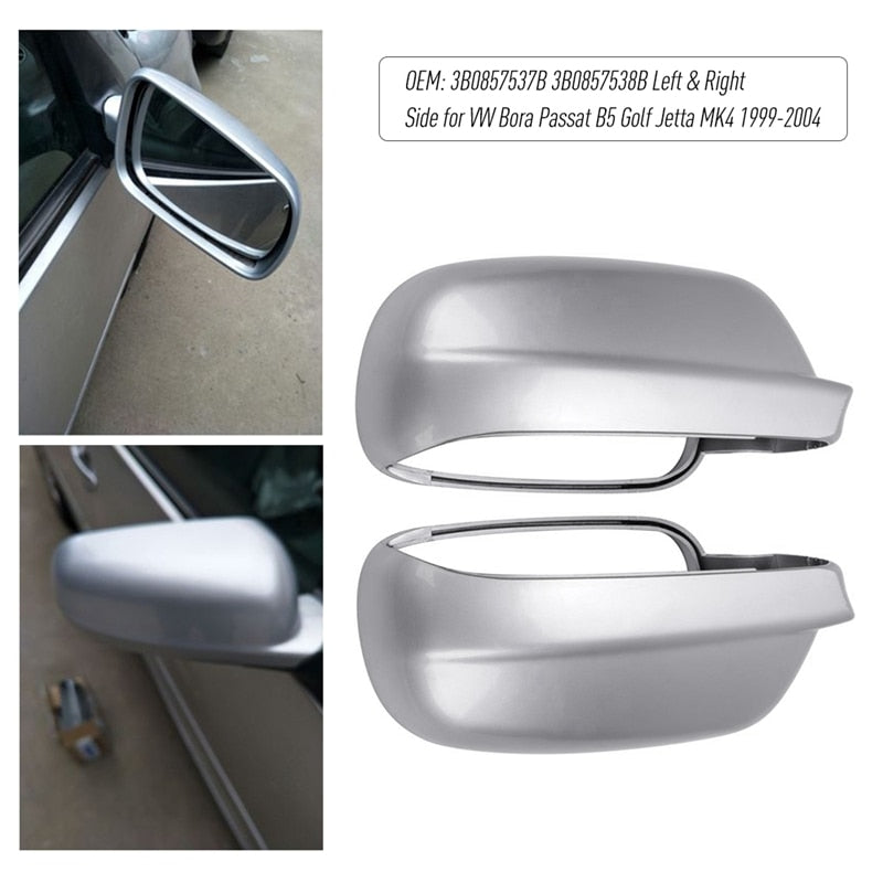 LEFT Side Rearview Mirror Cover Suitable For VW Bora Passat B5 Golf Jetta Mk4 1999 To 2004