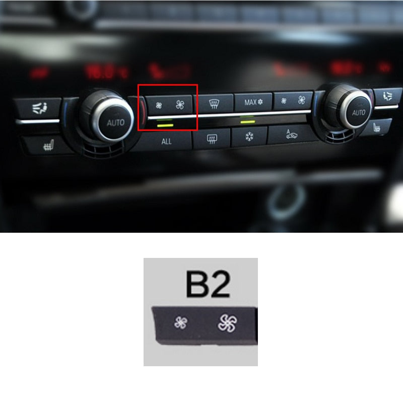 (LEFT) Air conditioning Switch Fan Button Cap Cover Replacement for BMW F10 F11 F02 F06 F07 F18