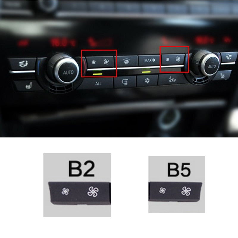 (LEFT) Aair conditioning Switch Fan Button Cap Cover Replacement for BMW F10 F11 F02 F06 F07 F18