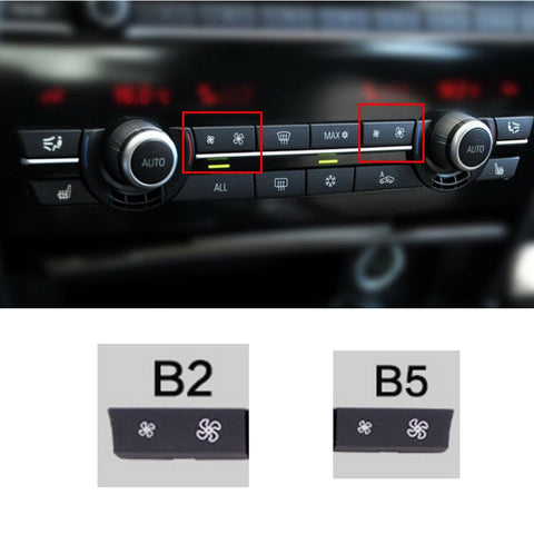 (LEFT) Aair conditioning Switch Fan Button Cap Cover Replacement for BMW F10 F11 F02 F06 F07 F18