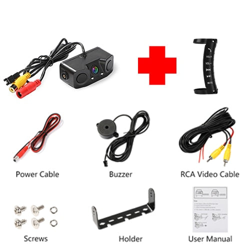 Rear View Camera Universal Backup Parking Camera Night Vision Waterproof 170 Wide Angle HD Color image
