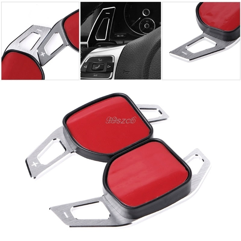 (SILVER) Steering Wheel DSG Paddle Extension Shift For AUDI A3 S3 A4 S4 B8 A5 S5 A6 S6 A8 R8 Q5 Q7 RS6 A1