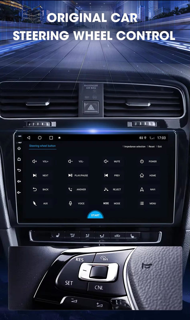 2+32G Android Car Stereo For VW Golf MK7 + Reverse Camera, Supports Apple CarPlay And Android Auto, Online NZ Map, Car Head Unit For VW MK Golf 7 GTI