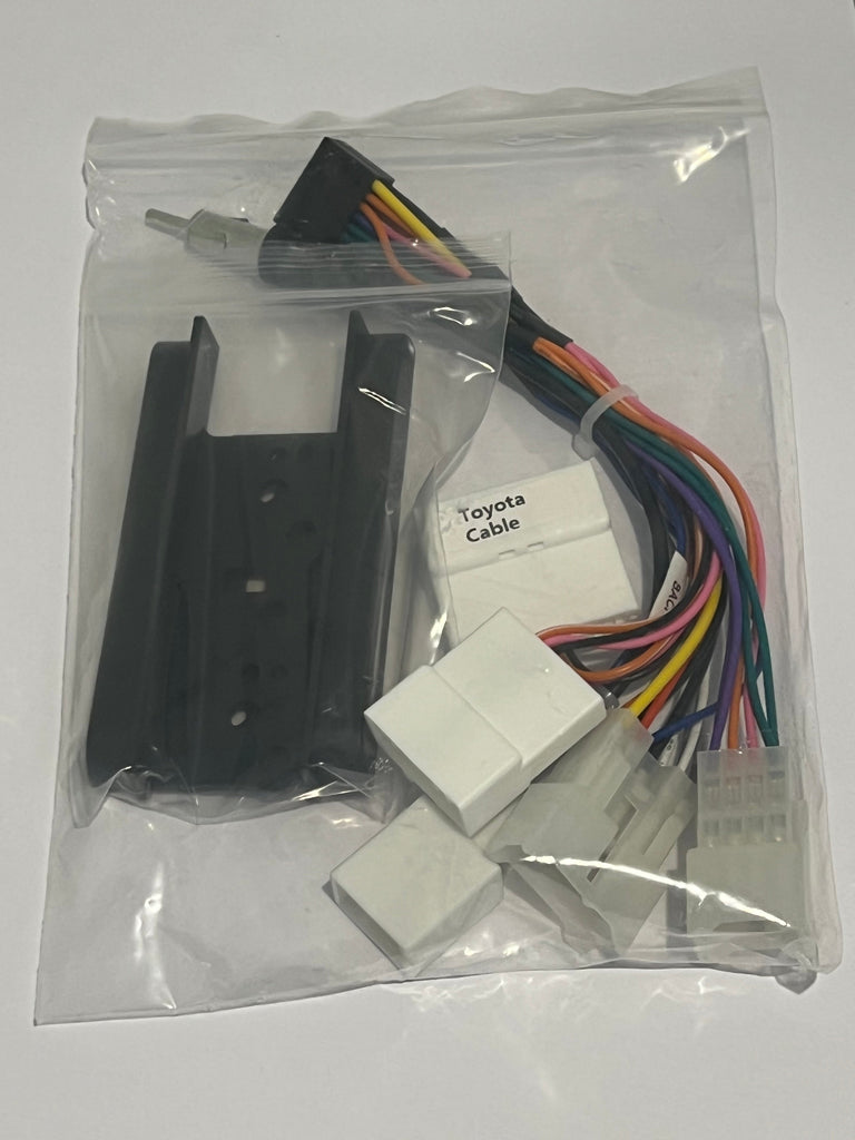 Conversion Stereo Fitting Kit For Toyota Side Brackets + Android Harness 5 Plugs Including Antenna Adapter And 2 Steering Wheel Control Plugs P3079S