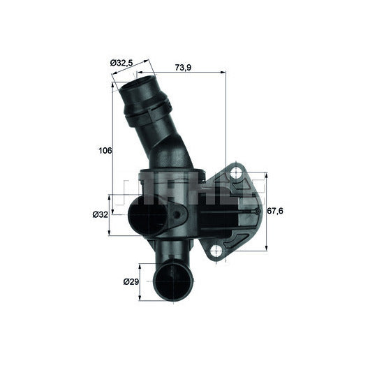 MAHLE TI 6 87
Engine Coolant Thermostat Housing Suitable For VW Golf MK5 GTI Audi A3 2.0T FSI TFSI Engine EA113 06F121111F 06F121111 F 06F 121 111 F