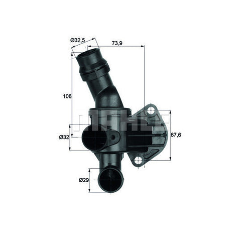 MAHLE Engine Coolant Thermostat Housing Suitable For VW Golf MK5 GTI Audi A3 2.0T FSI TFSI Engine EA113 06F121111F 06F121111 F 06F 121 111 F