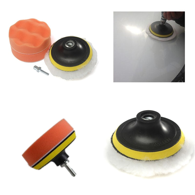 4 Inch Gross Polish Polishing Buffer Pad Kit With Drill Adapter For Car Polish