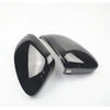 Black Mirror Covers Caps For VW Golf 8 MK8 2020+ Rear View Mirror Cases with holes for lane assist