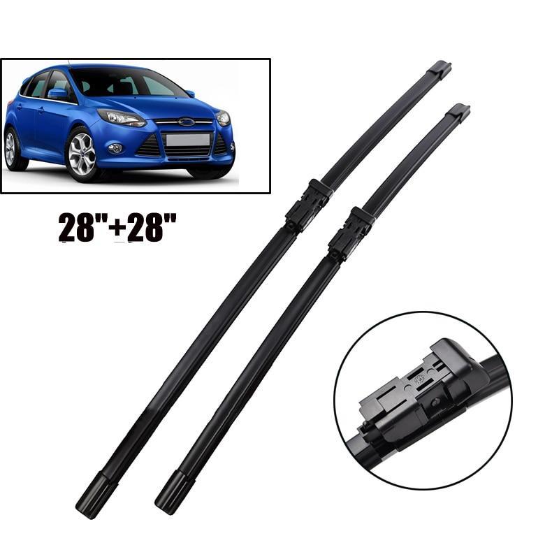 Front Wiper Blades For Ford Focus 3 Hatchback 2011 - 2017 Windshield Windscreen Front Window 28"+28"