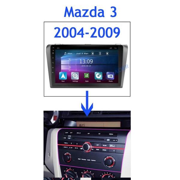 Android Stereo For Mazda 3 BK with Apple CarPlay and Android Auto GPS NZ Maps Camera Stereo 1G 16G WIFI GPS Quad Core 2 din for Mazda Axela 2004-2009