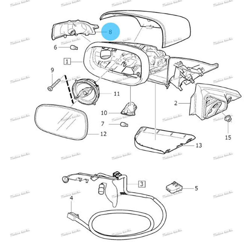 Right Side Wing Mirror Indicator For Volvo S40 S60 S80 C30 C70 V50 V70 Turn Signal Light Lamp Lens
