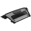 Front Sport Hex Mesh Honeycomb Hood Grill Gloss Black Suitable for Audi A4 / S4 B8 2008 2009 2010 2011 2012 For RS4