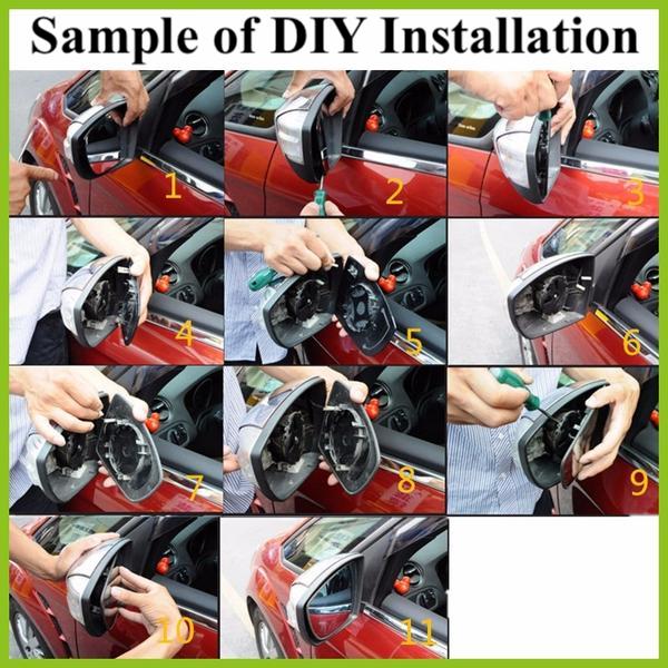 LEFT Mirror Glass For VW Golf Jetta MK5 GTI GTX R32 Passat EOS Wing