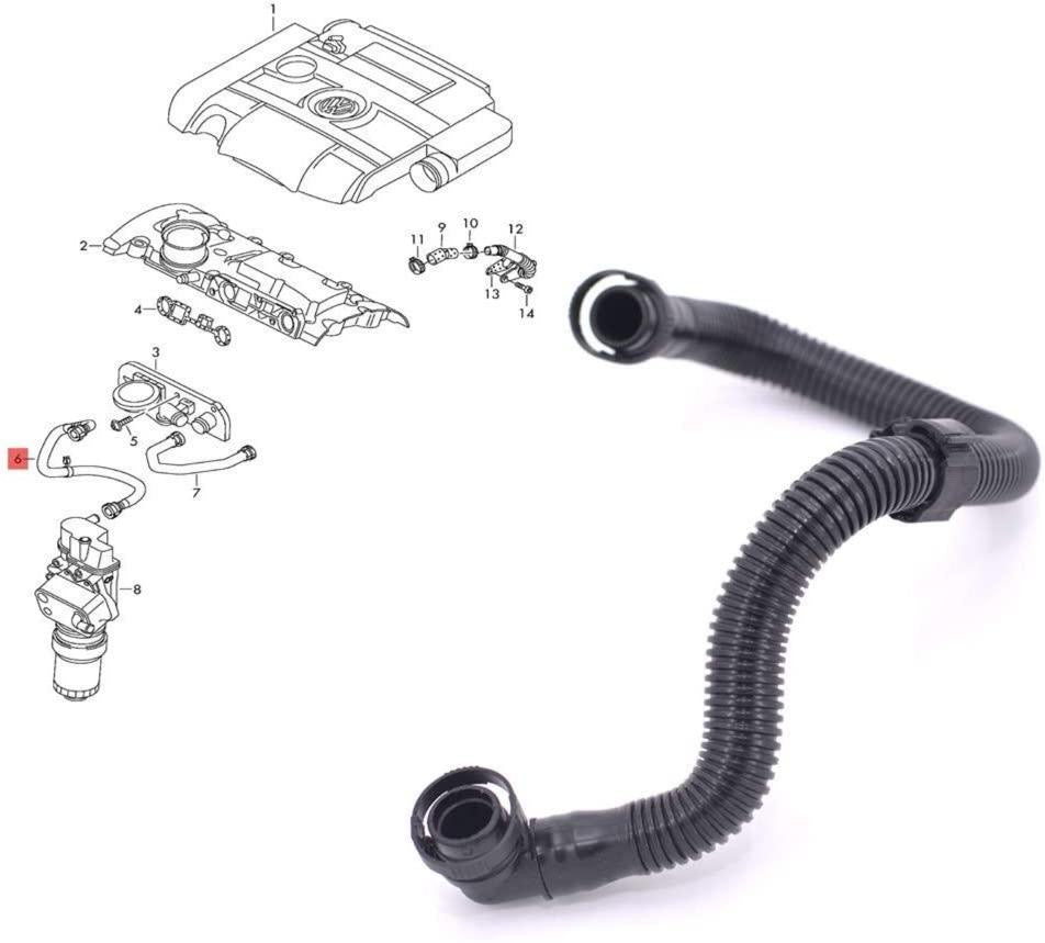 GATES 2.0 T FSI TFSI Crankcase Breather PCV Breather Pipe Hose For Audi A3 A4 A6 TT 2.0T FSI For VW Golf Passat Jetta Scirocco 06F103235