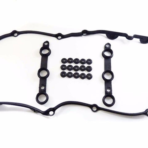 318590 Genuine Elring Cylinder Head Valve Rocker Cover Gasket Set Suitable for BMW with 15 Bolt Seals 11129070990 including 11121437395 grommets Suit For BMW E46 E39 X5 Z3 318590