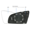 Right Side Mirror Glass For Audi A3 A4 A6 2001-2008