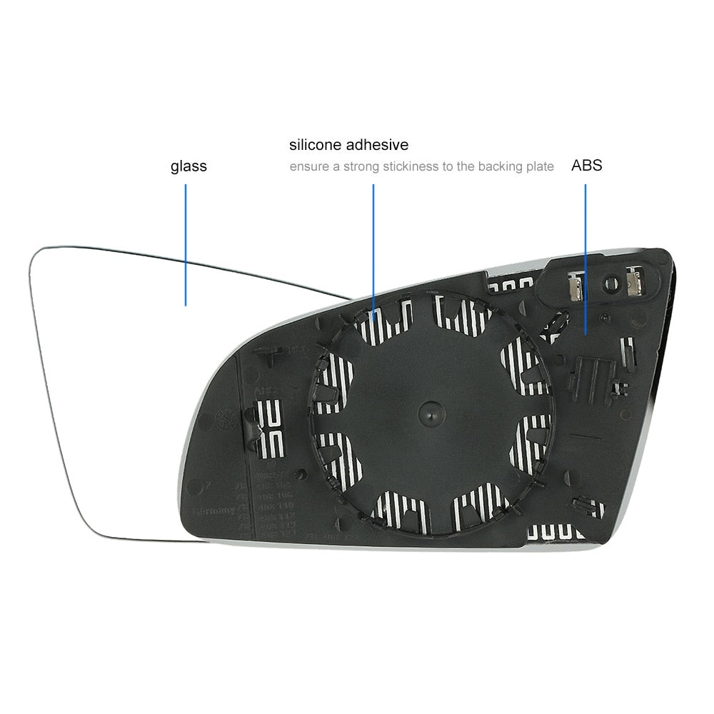 Right Side Mirror Glass For Audi A3 A4 A6 2001-2008