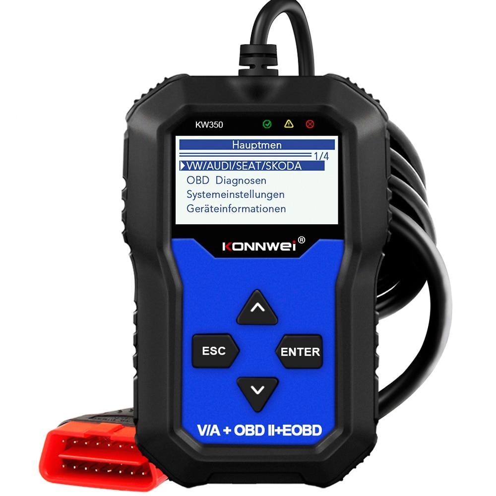 To -
KW350 OBD2 Diagnostic Scanner for Car VAG VW Audi ABS Airbag Reset Oil Service Light EPB Diagnostic Tool Better VAG COM Volkswagen