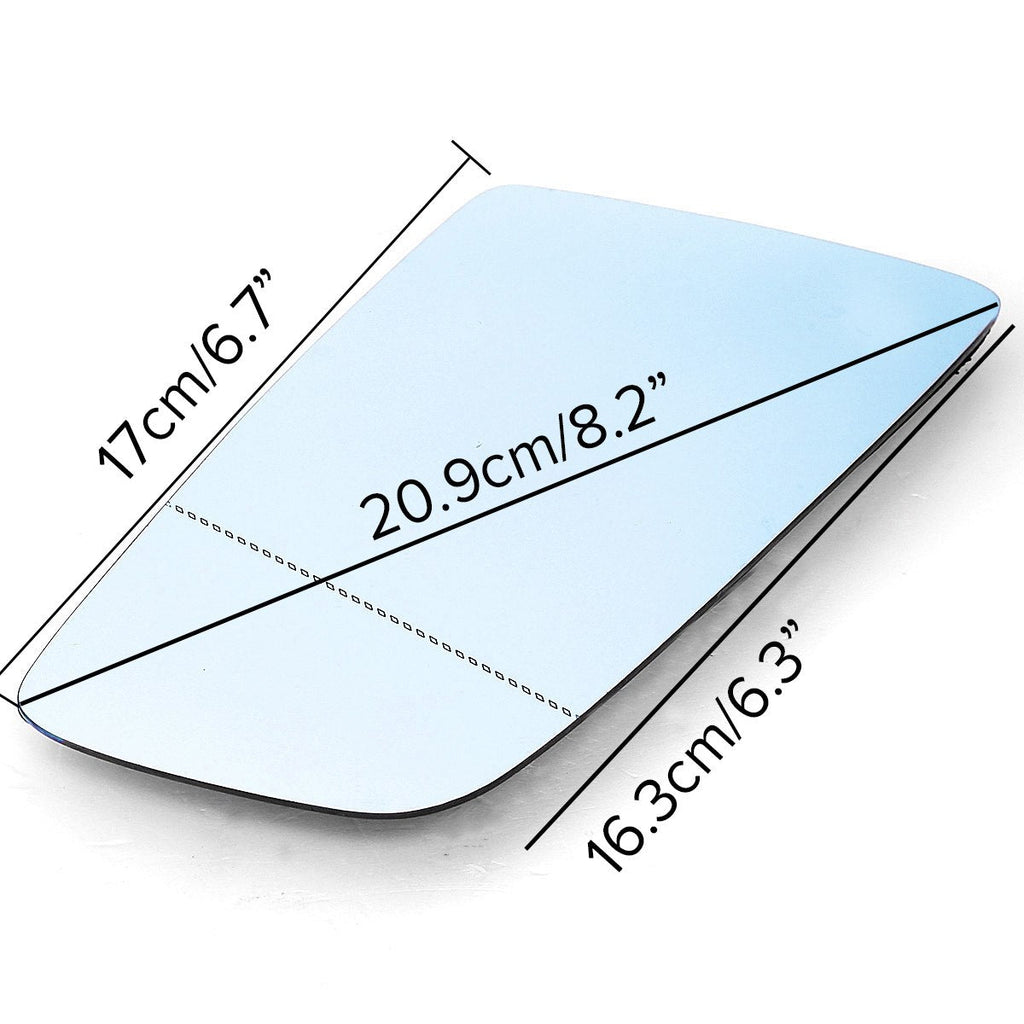 Right Side Blue Heated Electric Wing Mirror Glass For BMW 5 E60 E61 2003-2010