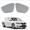 LEFT Side Mirror Glass For Skoda Octavia A7 Mk3 (5E) Sedan & Combi 2013 - 2017