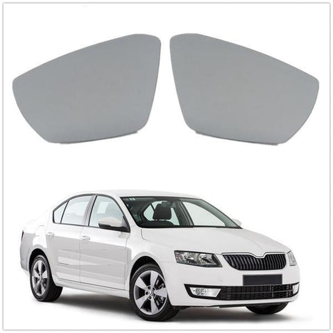 LEFT Side Mirror Glass For Skoda Octavia A7 Mk3 (5E) Sedan & Combi 2013 - 2017