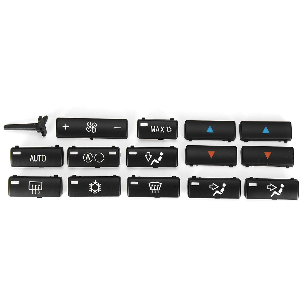 New 14 Button Key Caps Replacement Climate A/C Control Control Panel Switch Buttons Cover Suit For BMW E39 E53 525i 530i 540i M5 X5