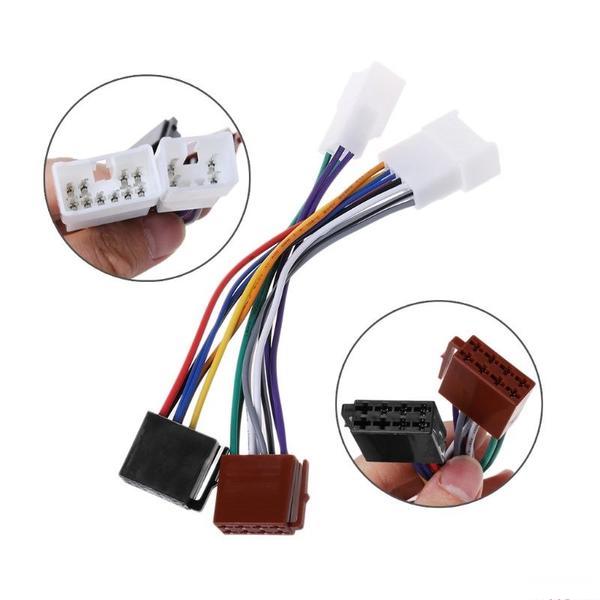 **GRAB A DEAL** ISO Harness Stereo Kit Wiring + Trim Side Brackets compatible with TOYOTA, LEXUS