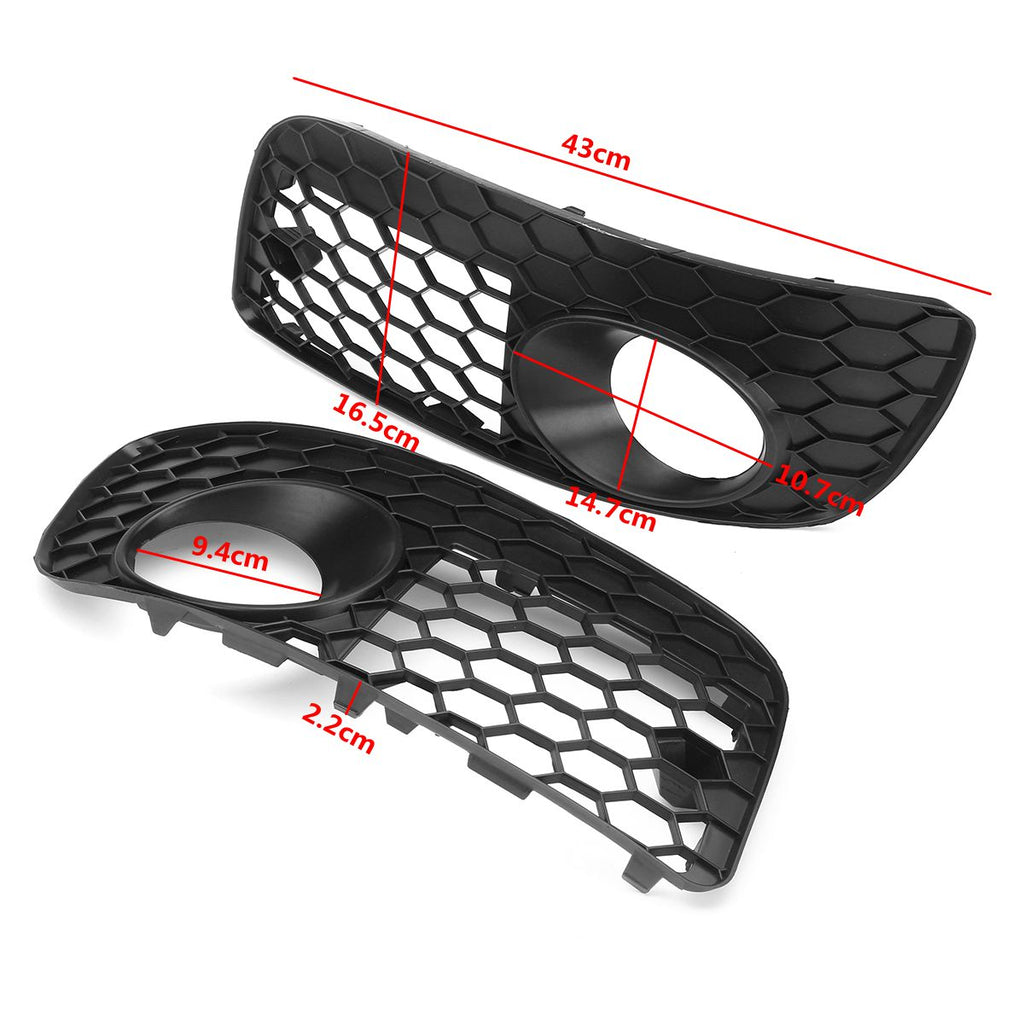 Hex Mesh Fog Light Front Bumper Open Vent Grilles Suitable for VW Golf MK5 GTI GT 2005-2009