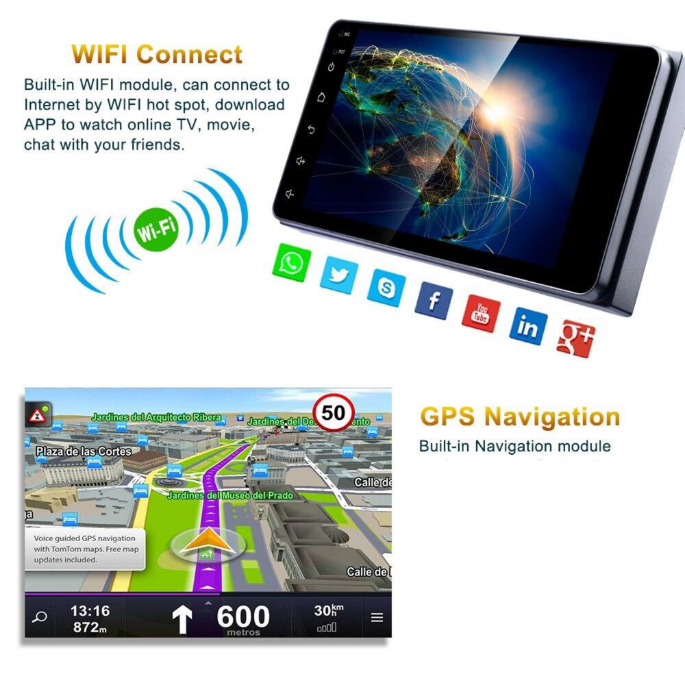 Android Car G7 Android 7'' 2 Din CarPlay / Android Auto GPS Navigation Camera Car Rad ...