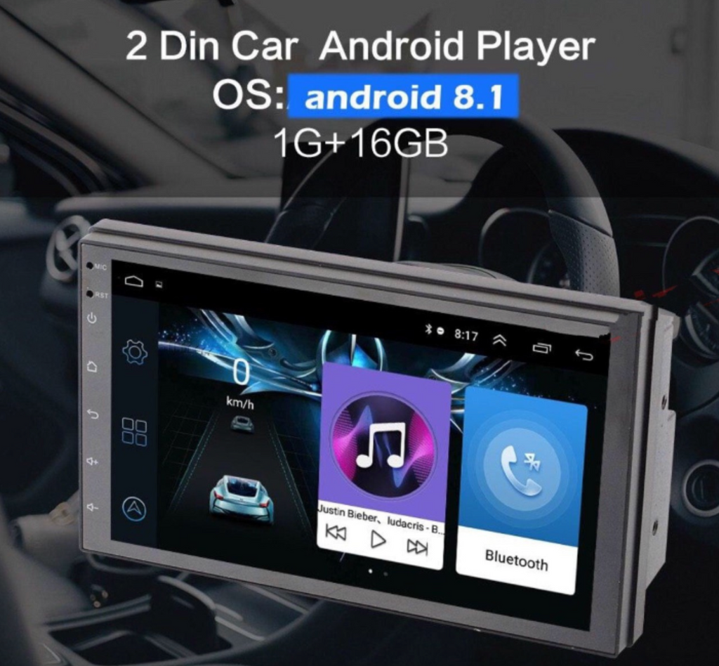 **SPECIAL!** Android 8.1 Car Stereo 2 DIN 7” + Compatible with NISSAN Harness, GPS Navigation, Bluetooth, USB