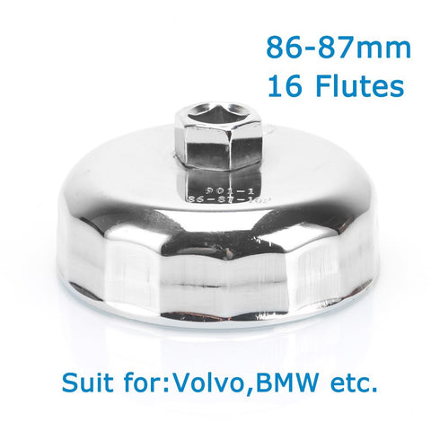 Oil Filter Cap Wrench Removal Tool 86-87mm 16 Flutes FOR BMW 316 318 VOLVO S40