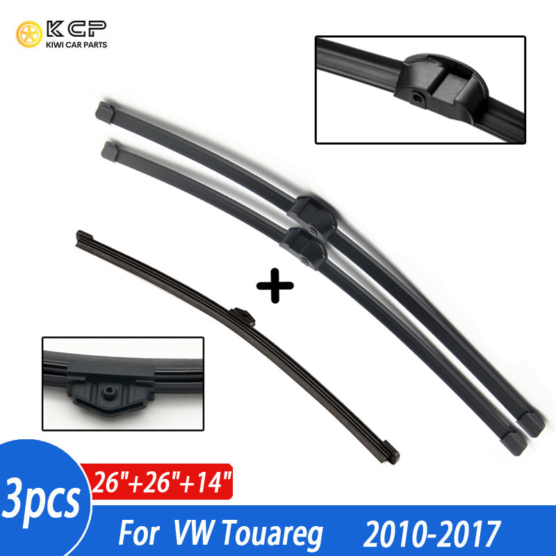 Windscreen Wiper Blades Set Suitable For VW Touareg 2010 2011 2012 2013 2014 2015 2016 2017 Front Rear Wipers For Porsche Cayenne