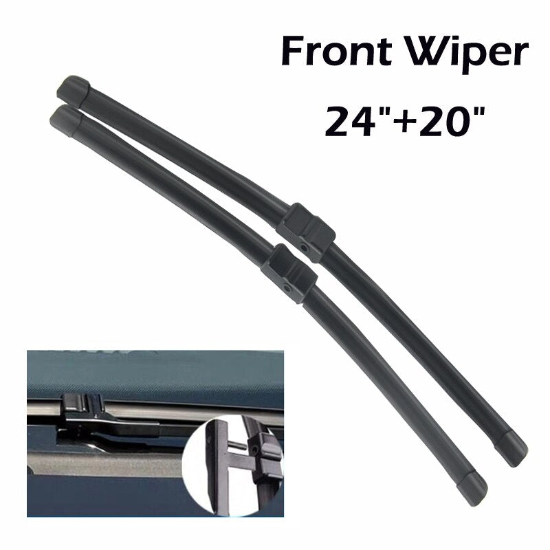 Front Rear Wiper Blades Set Suitable For BMW X5 E70 2006 - 2011 2007 Windshield Windscreen Front Rear Window 24"+20"+15"