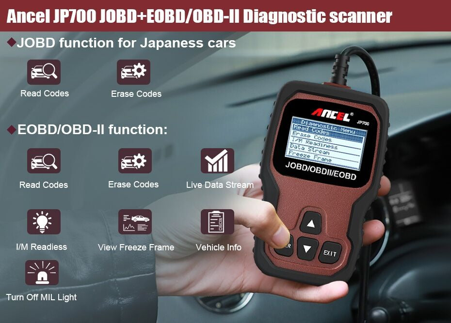 **SALE** JOBD OBD2 Scanner For Japanese Car Automotive Diagnostic Tool For Toyota Nissan Honda Mazda Subaru Suzuki Mitsubishi Scanner Tool