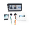 Car Stereo Double DIN Head Unit with Rear View Camera, Wired Apple CarPlay Android Auto, Bluetooth