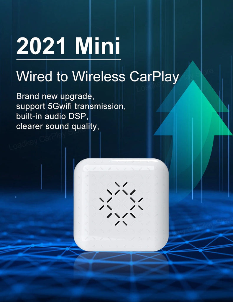 3.0 Mini Wireless Carplay Adapter for Hyundai Peugeot Honda Infiniti Chevrolet Renault Megane Seat for 98% Models IOS