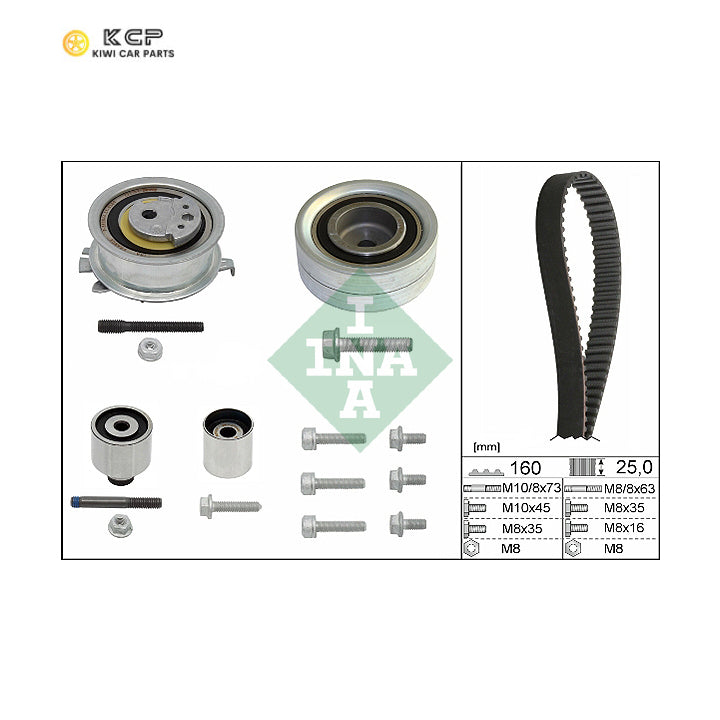 INA Timing Belt Set 530 0550 10 530055010 (+ w.p. 538006010) 
Complete 530055032 ?
VW Audi 2.0 TDI Timing Belt Kit For VW Audi  2.0 TDI CFFB, CLJA