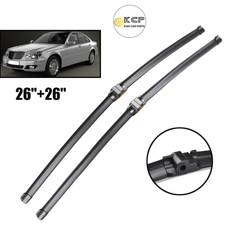 Front Wiper Blades Suitable For Mercedes Benz E Class W211 S211 02 - 09 Windshield Windscreen Front Window 26"26"