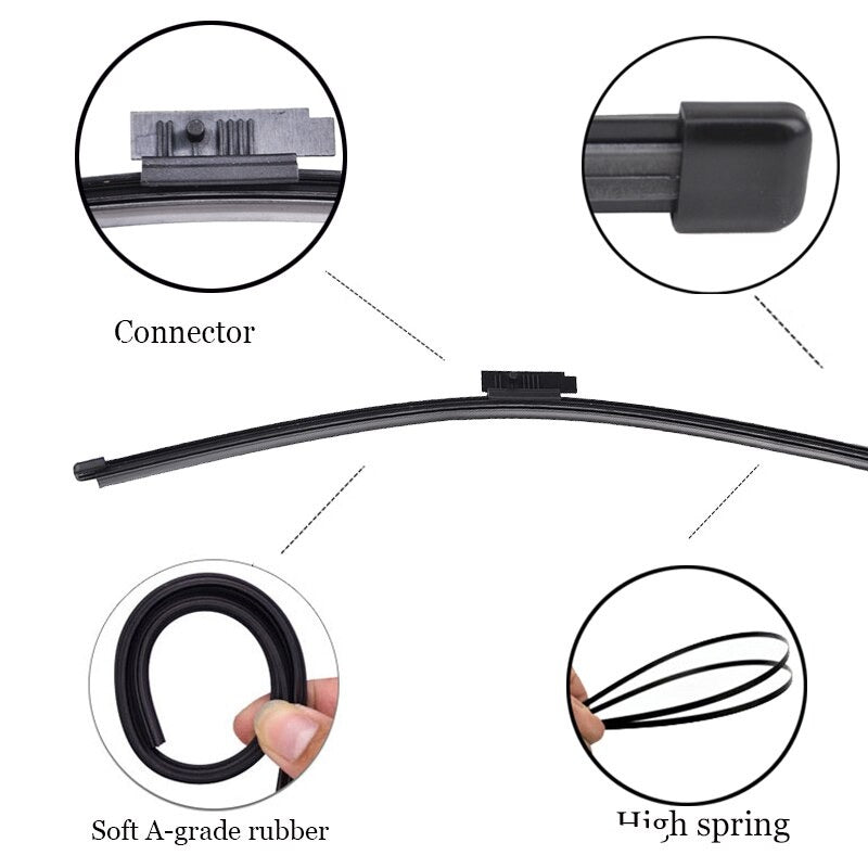Front & Rear Wiper Blades For BMW 3 Series E91 2005 - 2009 Windshield Windscreen Front Window 24"19"14"