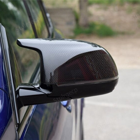 Rear View Side Mirror Covers F25 F26 F15 F16 Carbon Fiber Pattern Suitable for BMW X3 X4 X5 X6 2014 - 2018