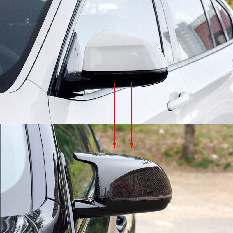 Rear View Side Mirror Covers F25 F26 F15 F16 Carbon Fiber Pattern Suitable for BMW X3 X4 X5 X6 2014 - 2018