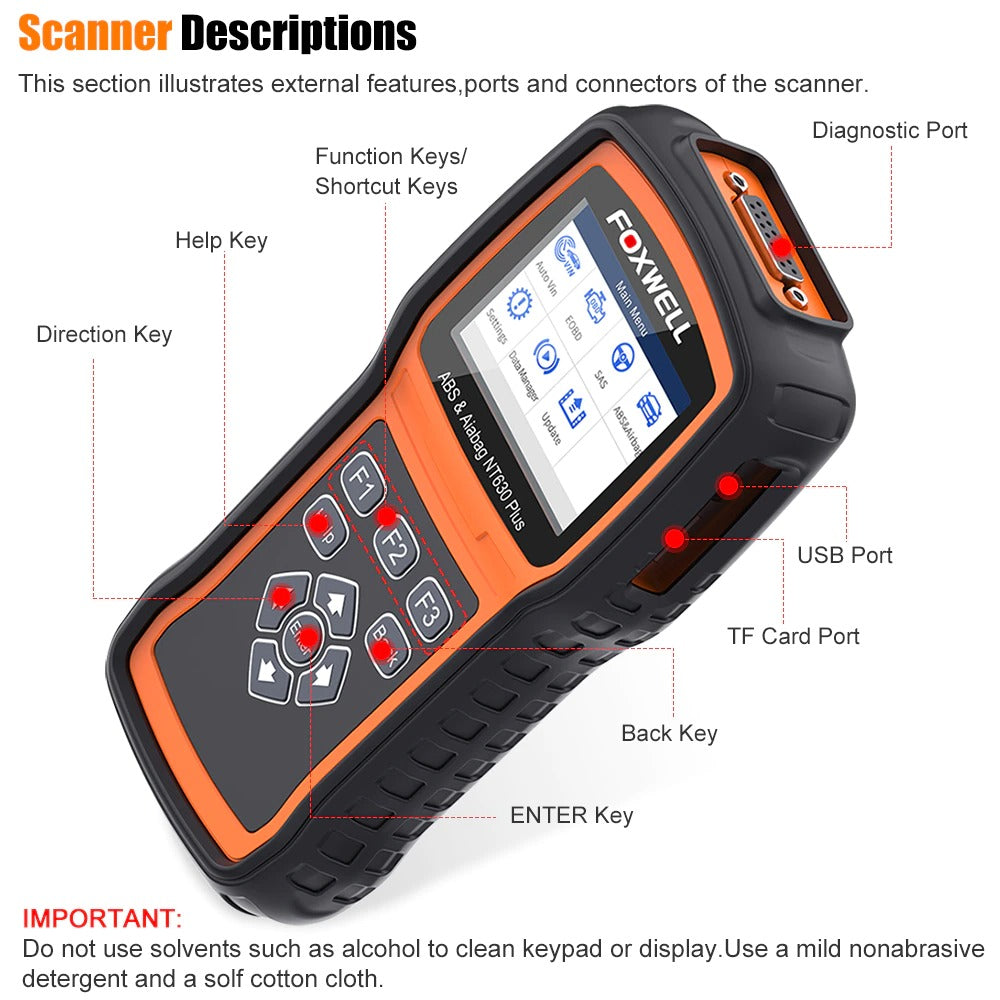 Foxwell NT630 Plus Bidirectional OBD2 Scan Tool ABS Airbag SRS SAS Crash Data Reset Auto ODB2 Car Diagnostic Tools OBD Automotive Scanner